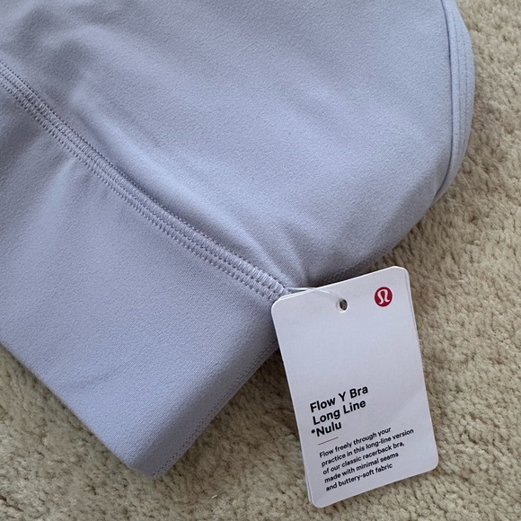 LULULEMON - NWT Size 4 Flow Y Nulu Longline Bra *Light Support - Lilac Smoke - Picture 4 of 6